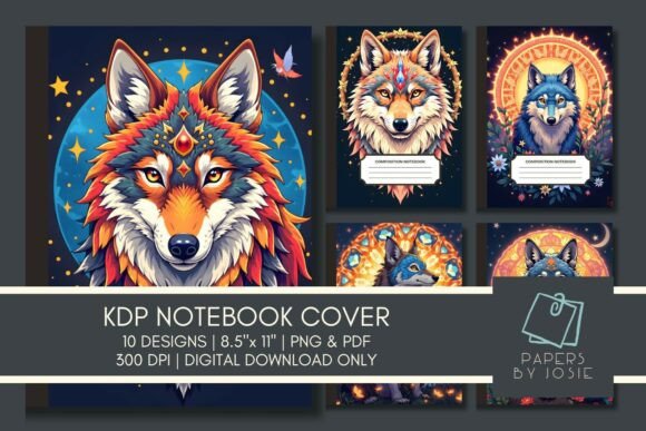 Download Wolf Mandala Pattern KDP Notebook Cover - Premium Resources