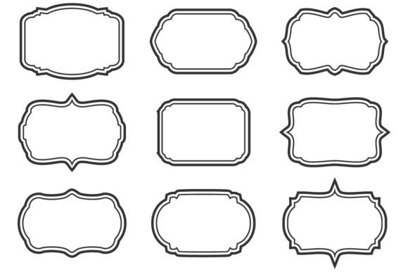 Download Vector Vintage Empty Frame Labels - Empty Collection