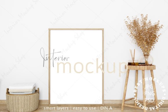 Download Mock Up Frame in Interior Boho Style - Mock up frame Collection